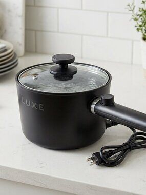 Luxe Electric Hotpot / Saucepan with Glass Lid